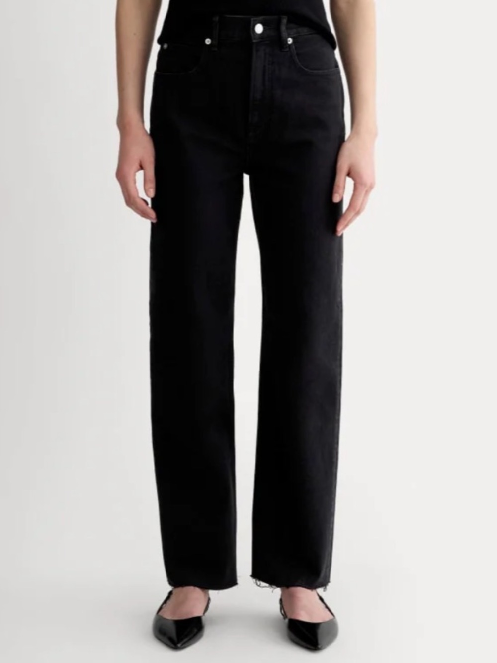 Everlane Way High Organic Cotton Jeans Black
